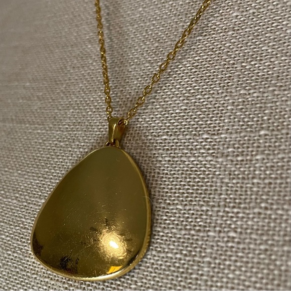 Damascene Spanish Black & Gold-Tone Engraved Inlay Flower Bird Vintage Necklace - Picture 10 of 16